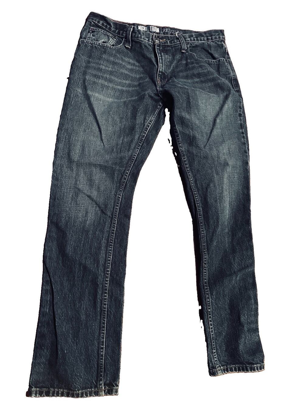 Free World Night Train Jeans Mens 34x32 Regular Straight Regular Dark Wash